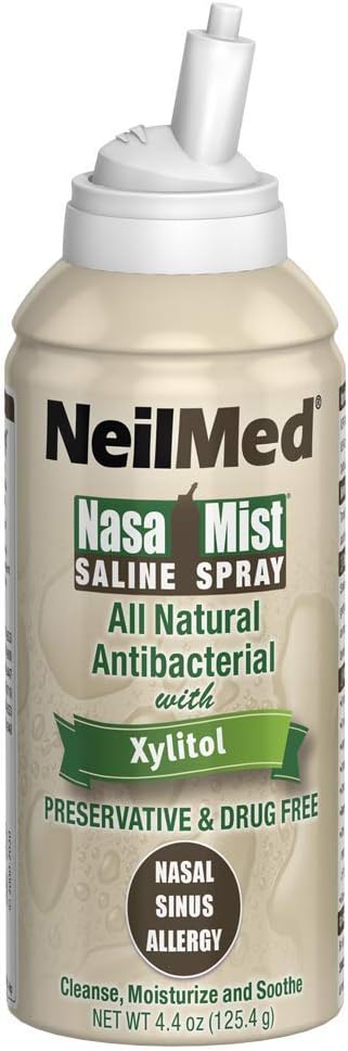 NeilMed Nasamist Saline Spray with Xylitol, 4.5 Ounce (Pack of 1)