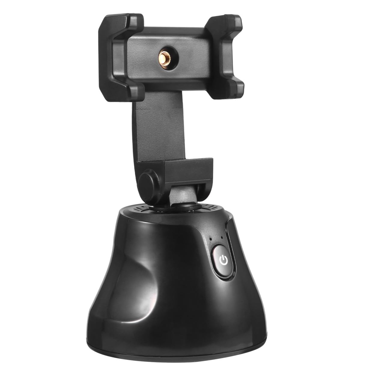 HOMSFOU Supporto per Telefono Smart Phone Stand 360° Nero Plastico | Riconoscimento Facciale, ai Composition e Consumo Ultra-basso, Confezione da 3 Pezzi