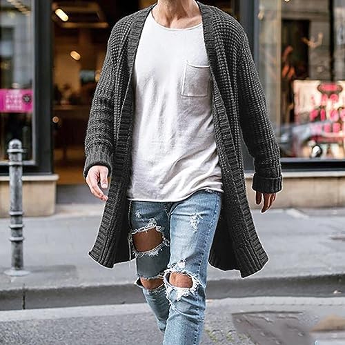 Men's Cardigan Sweaters with Buttons Knitted Lapel Oversized Cardigan Sweater Lightweight Warm Lounge Winter Cardigan3