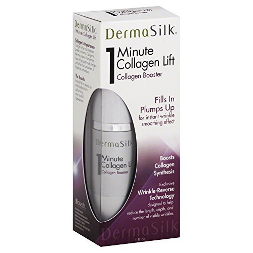 Dermasilk 1 Minute Collagen Lift, 1 Fl Oz, AIRLESS PUMP BOTTLE, Collagen Booster