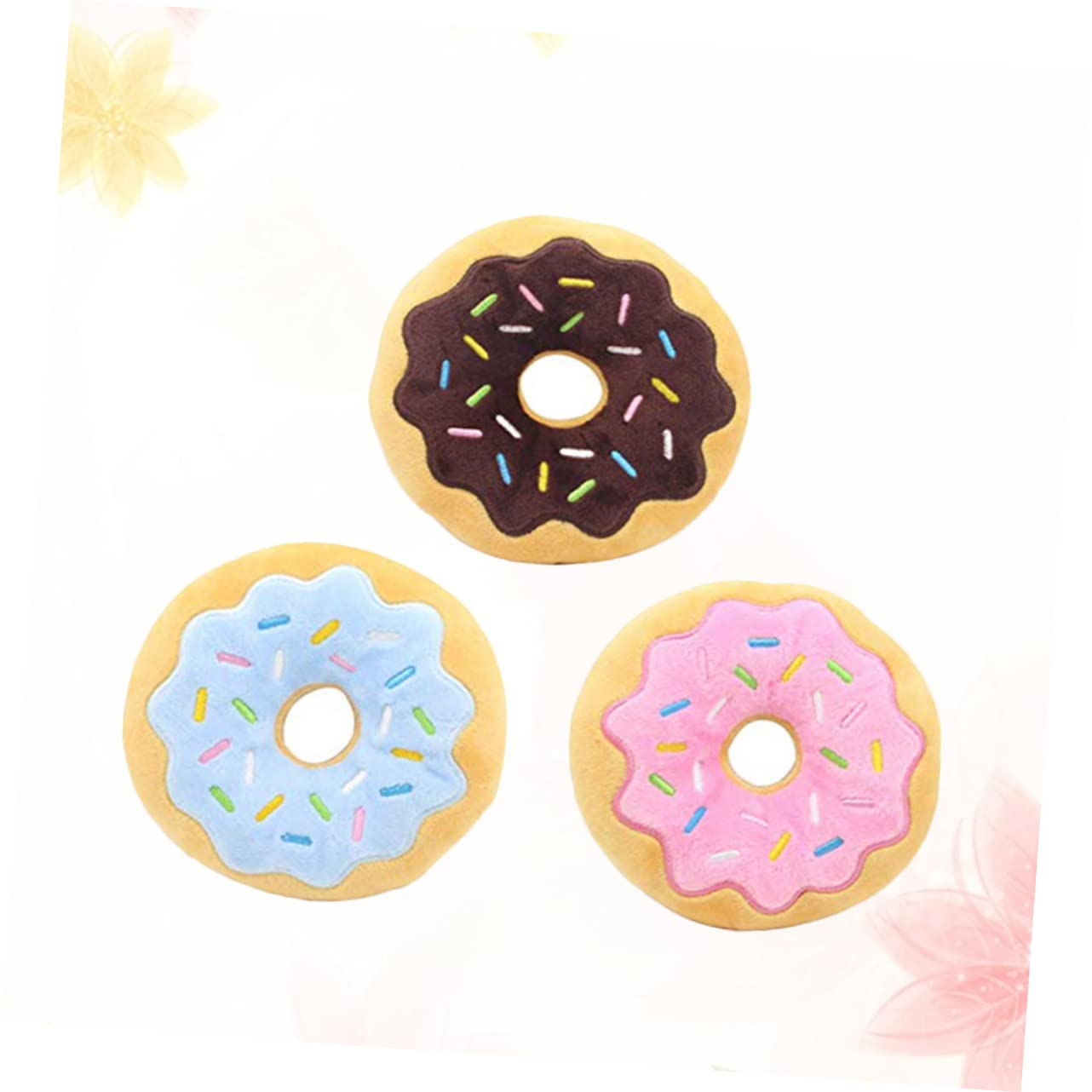 INOOMP 9stücke Plüsch Donut Kauspielzeug Für Hunde Quietschen Interaktive Spielzeuge Zur Bekämpfung Von Langeweile Zahnpflege Geeignet Für Welpen Und Kleine Hunde Farben Zufällig