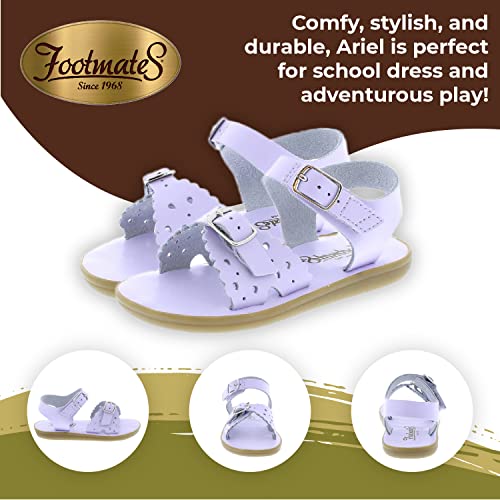 Image of FOOTMATES Ariel and Eco-Ariel Waterproof Sandals for Girls and Boys with Slip-Resistant, Non-Marking Outsoles and Strap Closure, Lavender - 3 Infant (0-12 Months)
