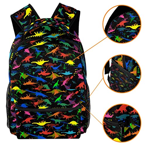 Sac à dos coloré dinosaures pour étudiants et voyage