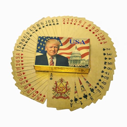 Naipes de Poker bañados en oro 24K resistente al agua