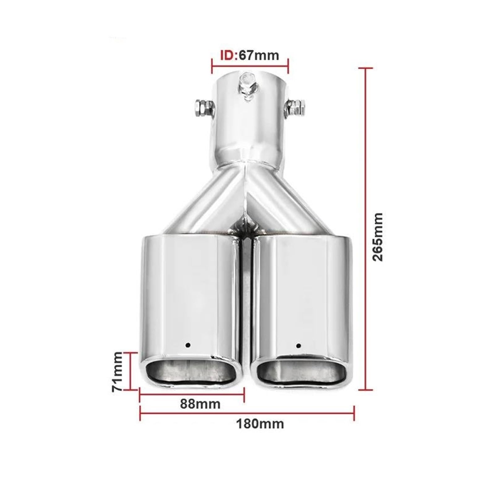 Tubo escape deportivo Silenciador de tubo de escape cuadrado de acero inoxidable de doble cabezal para Toyota para Alphard Serie 40 2024 silenciador