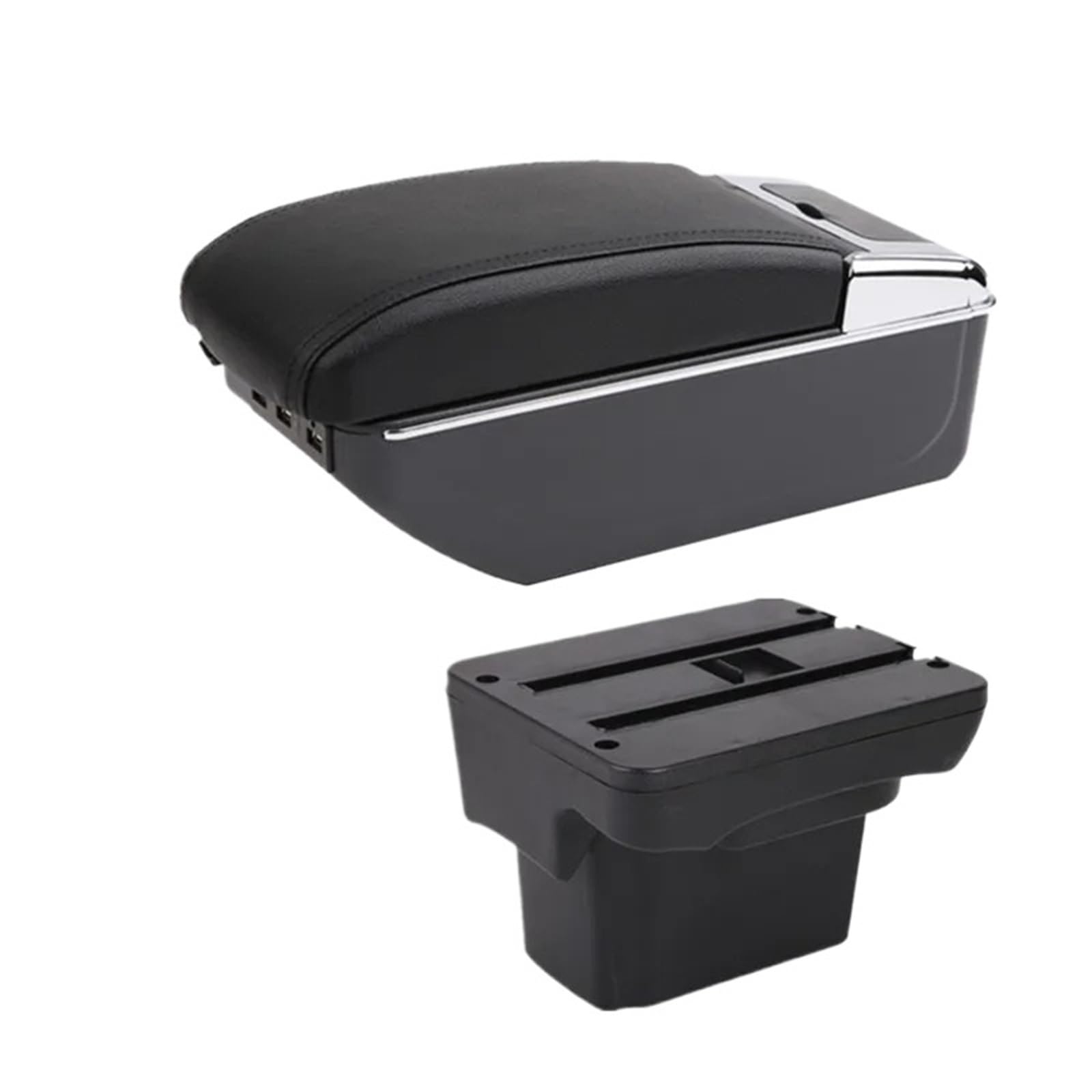 NOKRGQW Car Armrest Box For Chevrolet For Cruze For Holden 2009-2015 Car Armrest Box Centre Storage With USB Port Retrofit Accessory(D2 black line 7USB)