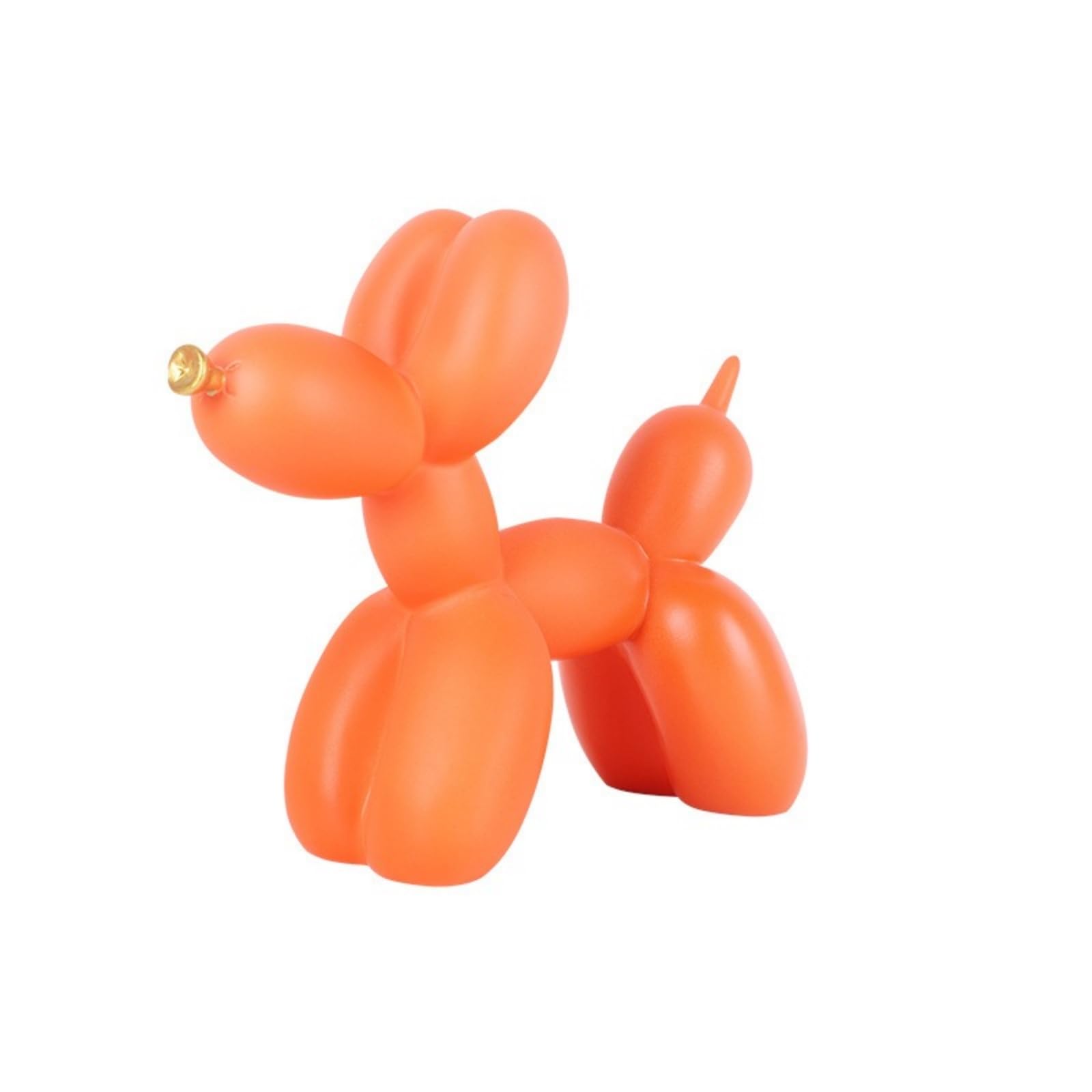 Yoyumi Orange Color Golden Mouth Balloon Dog Sculpture Ornament,Resin Statue For Living Room, Bedroom, Shop Windows And Office Decoration,8.7 Inches (Orange)