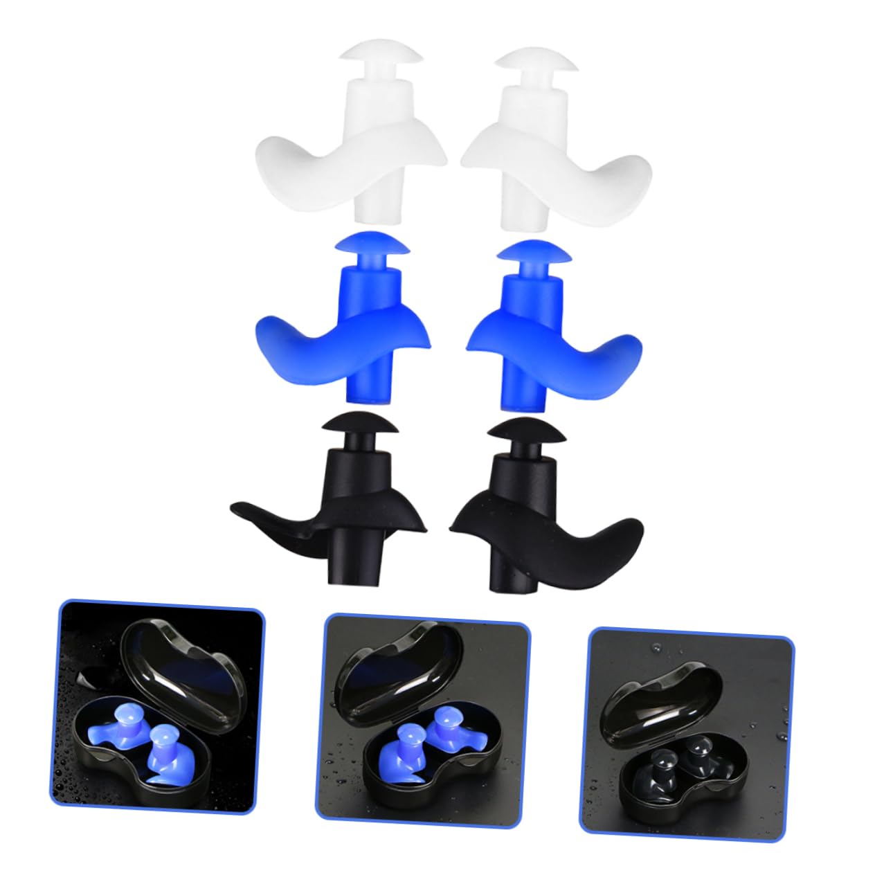 Gogogmee Swimming Earplugs Boys and Girls Adults Silicone Waterproof Reusable Storage Case