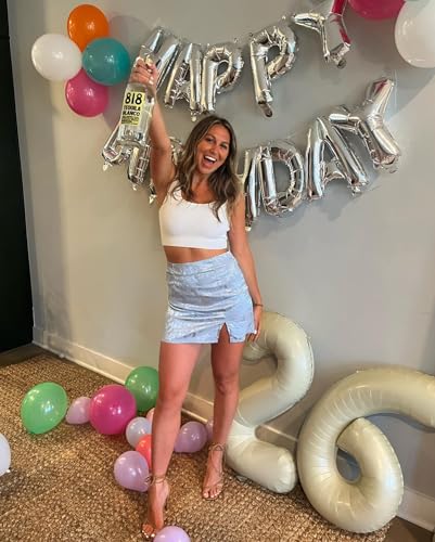 Image of Cream 7 Balloon, Number Balloons 40 Inch, Cream 7th Birthday Decorations, Party Decoration for Women Men, Number 7 Balloon