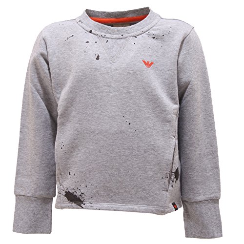 Sweatshirt gris Armani Junior pour enfant, le sweat en coton confortable et élégant de la marque