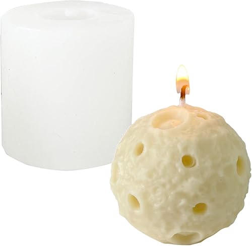 FJRICH 3D Candle MoldsDIY Silicone Mold for Candles Making Moon Mold Candle Making DIY Candles Resin Mould Moon for Candles SoapsCandle Decorations