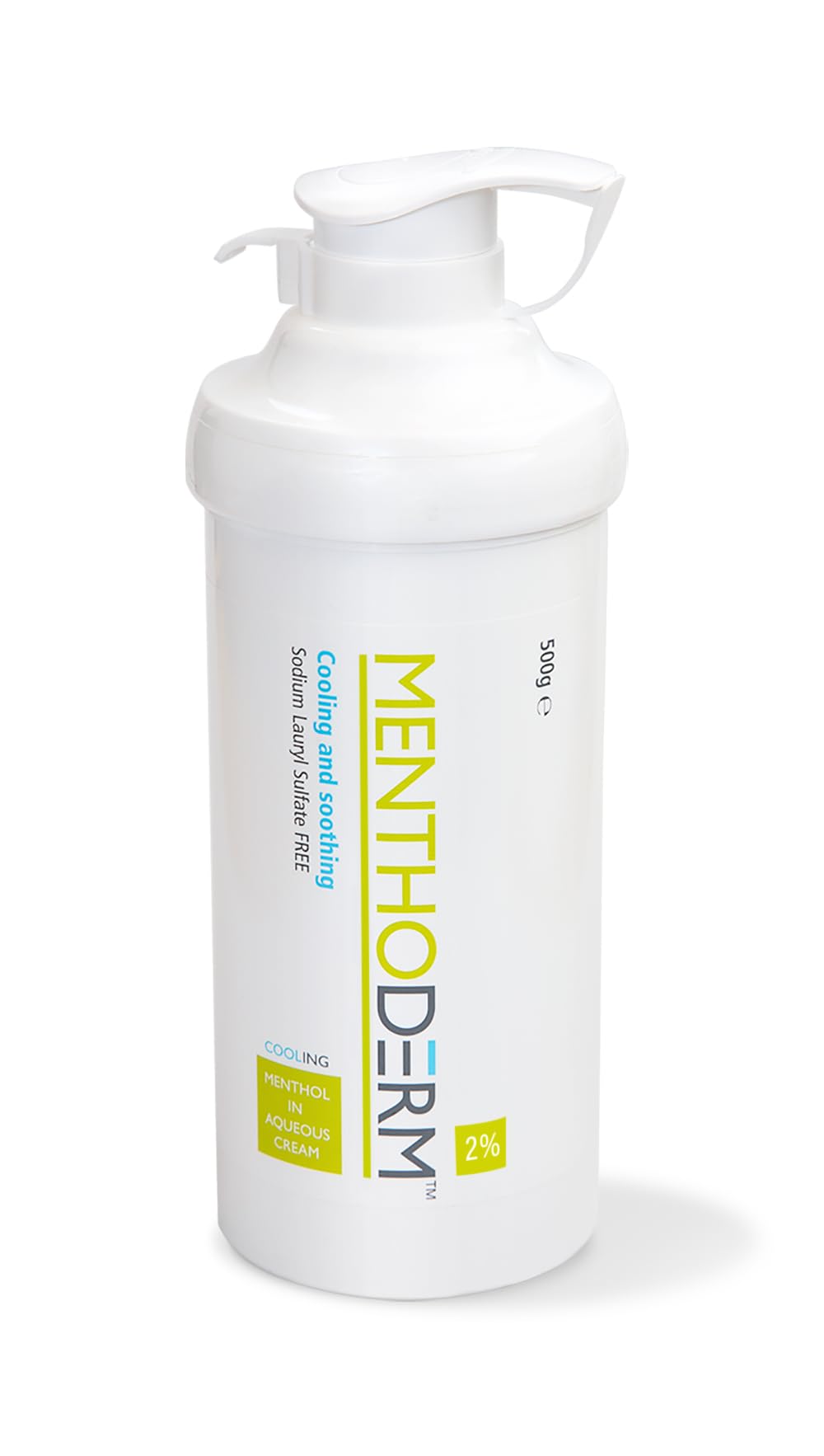 Menthoderm Cream 2% 500g Pump - Soothing Menthol Cream, Anti-Itch, Eczema & Psoriasis Relief, Itch in Pregnancy, Menopausal Hot Flush Cooling, SLS Free, Paraban Free