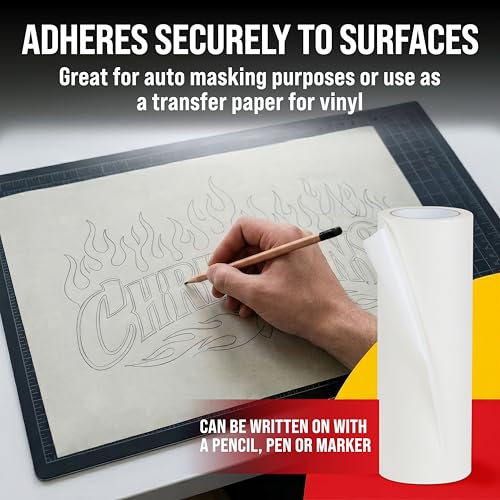 Image of Custom Shop 12 inch X 150' Roll of Semi-Transparent Masking Film /Frisket for Artists, Airbrush Graphics