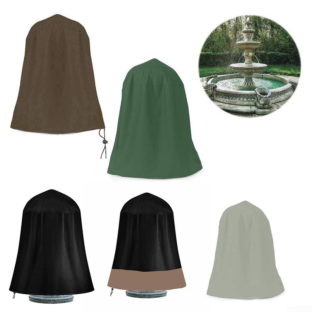 Housse De Protection Fontaine Extérieure Imperméable – Vert Foncé – Anti-Pluie Neige UV 420D