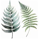 Dopetattoo 6 Sheets Temporary Tattoo Fern Leaf Foliage Fake Tattoos Neck Arm Chest for Women Men Adults