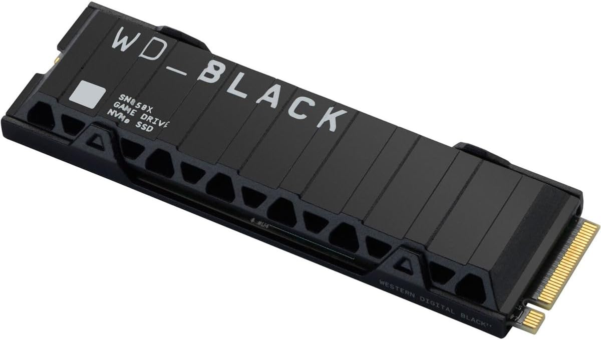 WD_Black SN850X 1TB NVMe PCIe 4.0 x4 M.2 Internal Gaming SSD with Heatsink