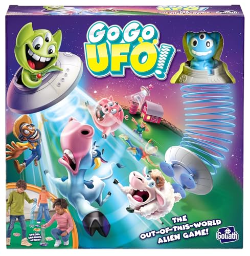 GO GO UFO - Juego de Mesa para Niños a Partir de 6 Años - Atrapa los Animales con tu Platillo Volador - Juego Interactivo de Rapidez y Agilidad - 2 a 6 Jugadores - 10 Min