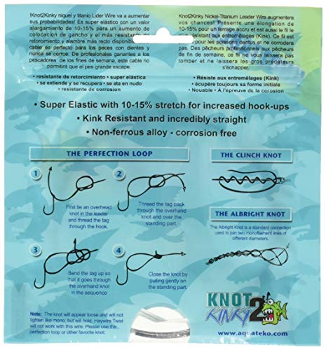 Knot 2 Kinky Wire negro 65 lb 15' miniatura 2