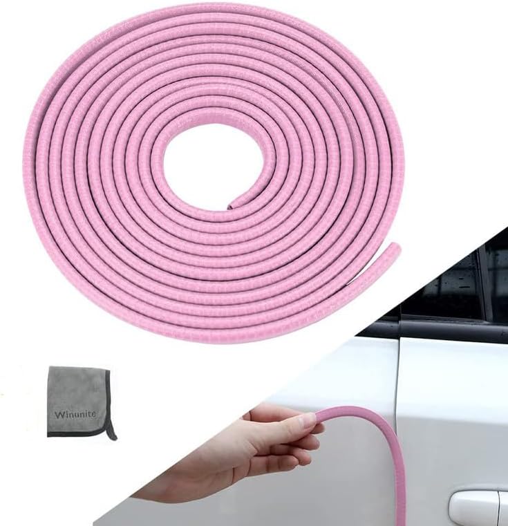 Winunite - Protectores de borde de puerta de automóvil 65-35pies sin pegamento ajuste universal forma de U para sedán camioneta todoterreno