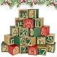 BOFUNX 24 Adventskalender Boxen zum Befüllen Basteln Weihnachtskalender Geschenkbox DIY Adventskalender Kisten Set Geschenkbox für Kinder Weihnachten Geschenk Weihnachtsdeko