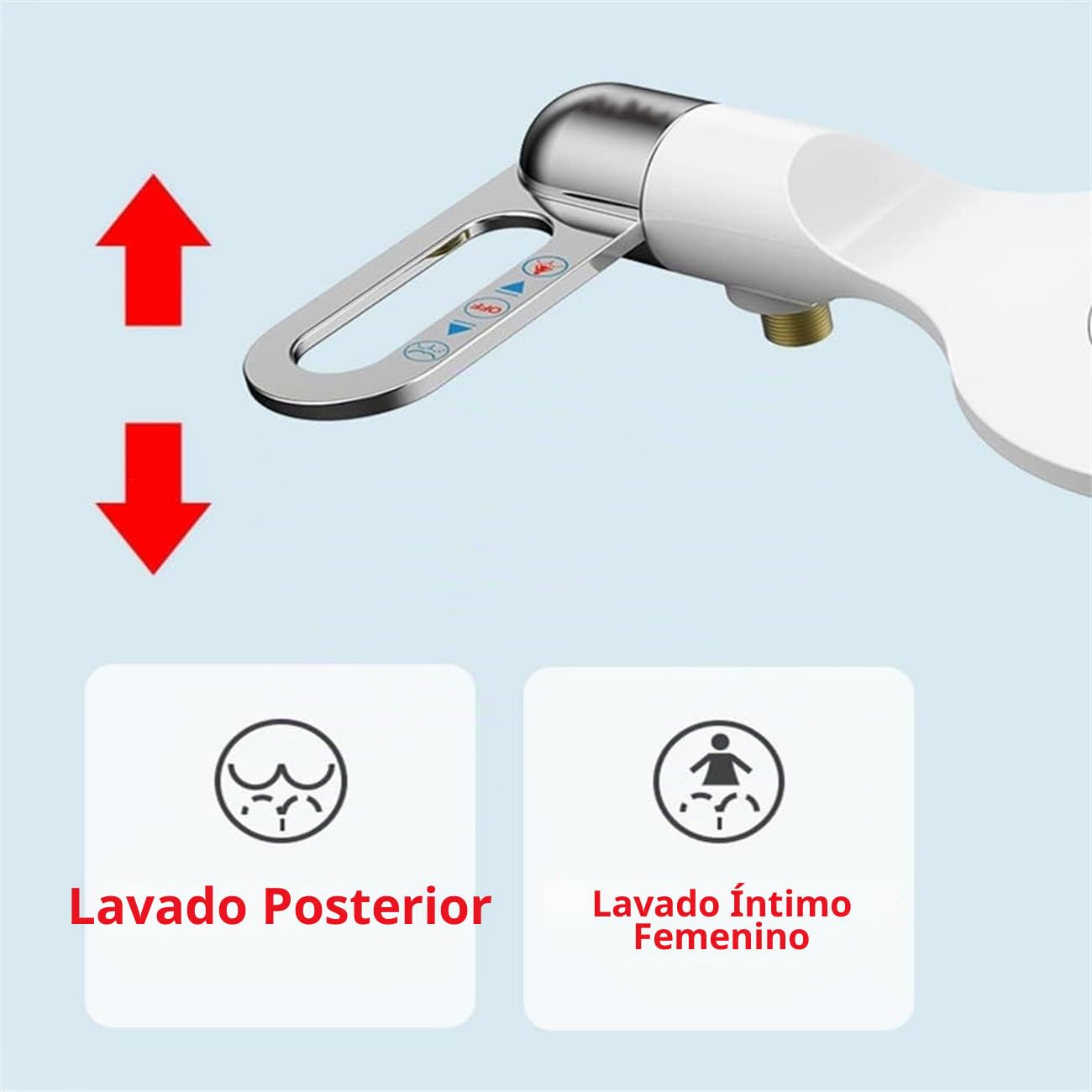 Phito - Asiento de inodoro para bidé, boquilla doble, bidé de agua ajustable, no eléctrico, spray de agua dulce, accesorio de bidé no eléctrico para inodoro, boquilla doble retráctil con presión de