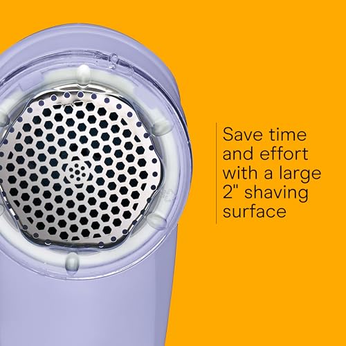 Image of Conair Fabric Shaver and Lint Remover, Battery Operated Portable Fabric Shaver, Lavender