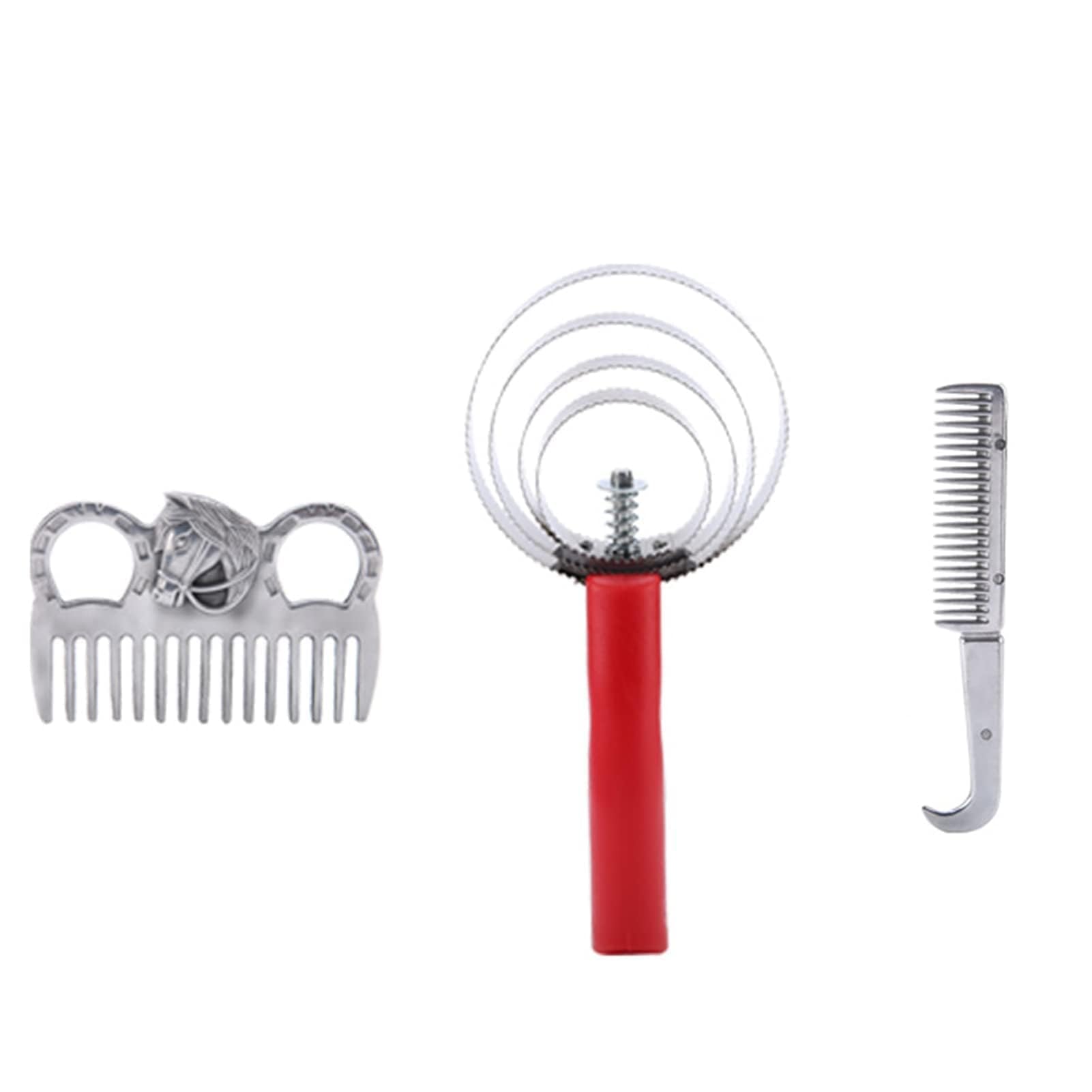 Cyrank Juego de Herramientas de Limpieza de Caballos 10pcs, Juego de Cuidado de Belleza de Caballos, Juego de Cepillo de Caballos, con limpiaparabrisas hooof Pick y Cepillo de picazón Curry Comb Pick