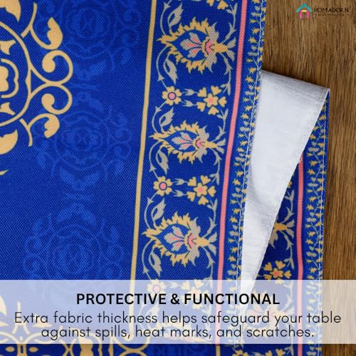 Image of HOMADORN Premium Digital Printed Table Runner - Double Layered Durable Fabric, Elegant Dining & Coffee Table Decoration, Fade-Resistant Prints, Easy Care (13X60 Inches ( 4 Seater), Royal Elegance)