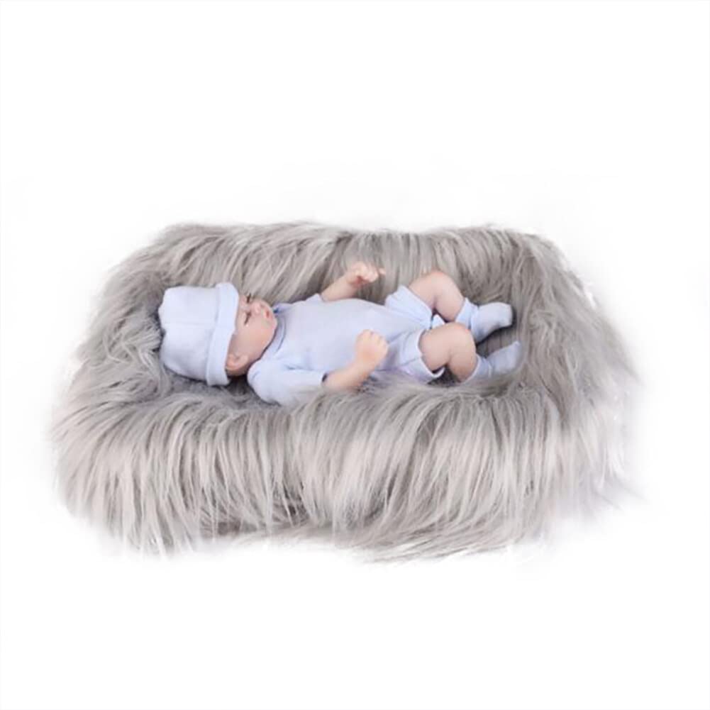 Uposao Baby Photo Props Soft Fur Quilt Photographic Mat DIY Newborn Baby Photography Wrap Newborn Photography Props for Toddler Infant — image 1
