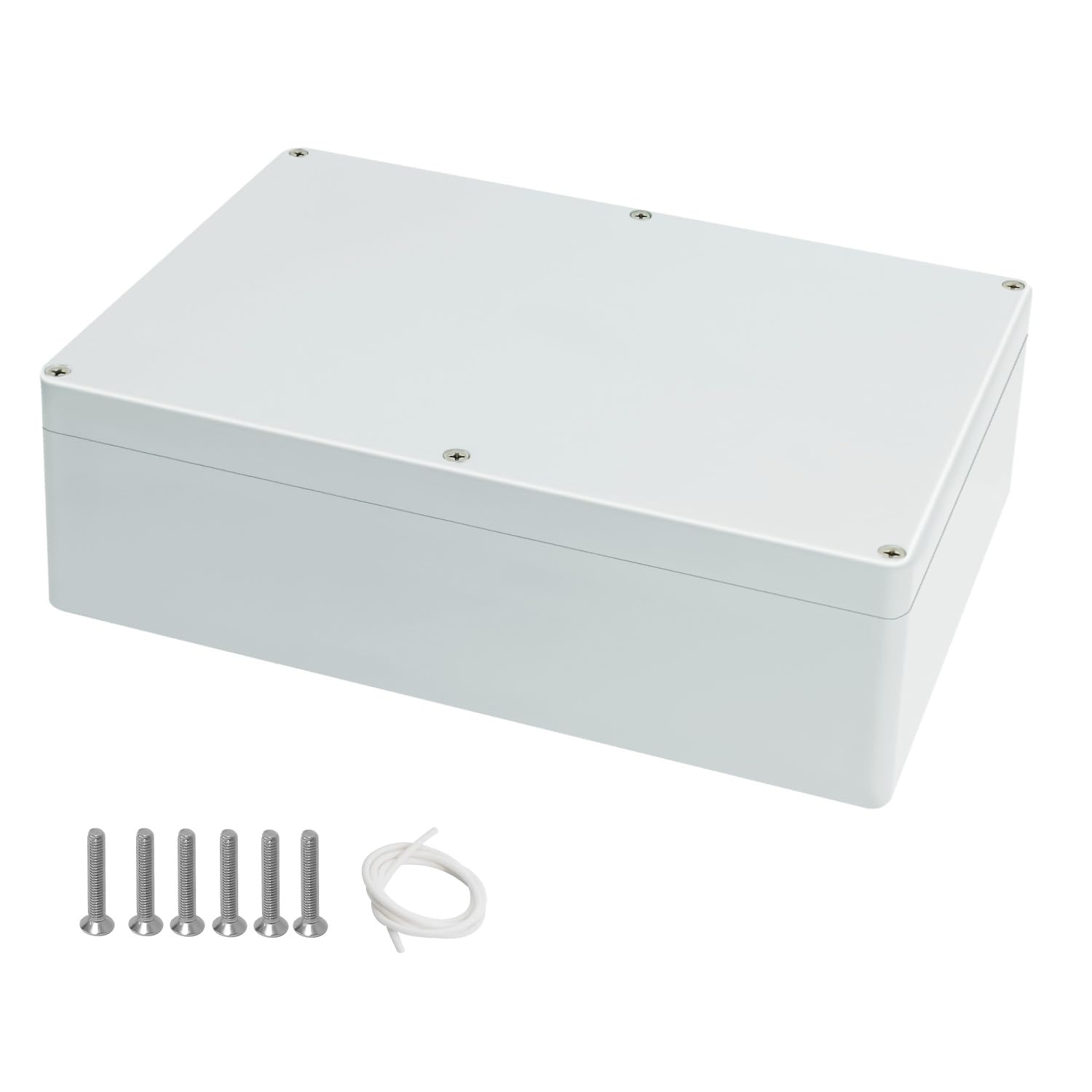 HoHaing Junction Box Waterproof Plastic Project Box IP65 Plastic Project Box Electrical Box Enclosure Gray White 11.4"x 8.2"x 3.9"(290 x 210 x 100mm)