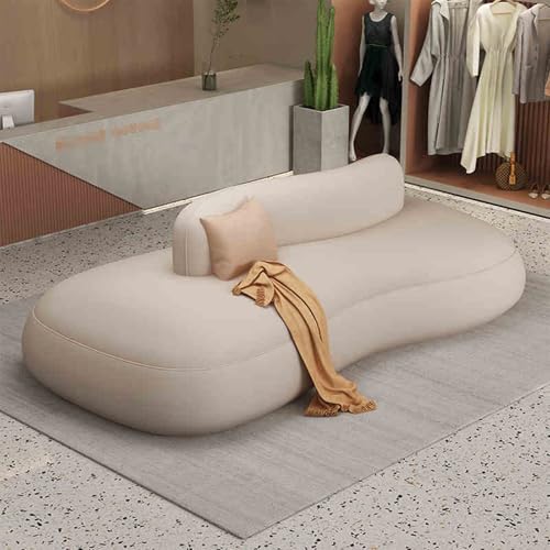 Divano ultra confortevole: realizzato in tessuto antigraffio e imbottito con schiuma resistente, questo divano moderno offre una superficie morbida e accogliente. Il materiale robusto e i cuscini spessi garantiscono un comfort duraturo e aiutano il divano a mantenere la sua forma nel tempo.