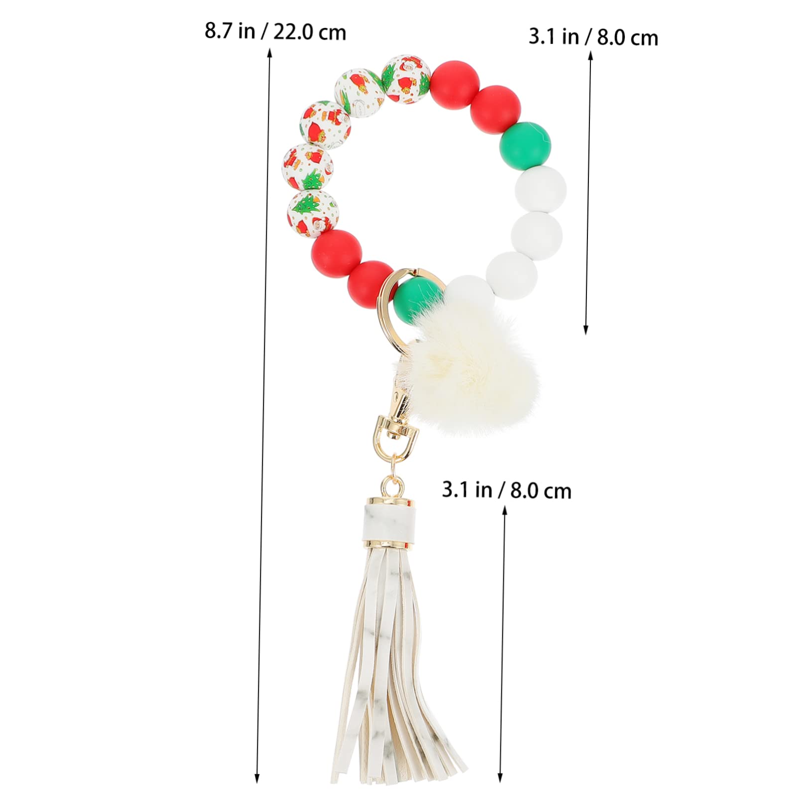 SOIMISS 6stücke Kreativer Quaste Schlüsselanhänger Mit Tassel Und Bommel Dekoratives Weihnachts-accessoire Für Handtaschen Schlüsselbund Und Für Frauen