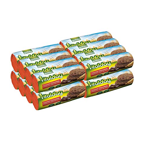 Gullón - Galletas Crocant Chocolate Integral Con Avena Vitalday, 4.500 G, Pack De 16 Gullón - Galletas Crocant Chocolate Integral Con Avena Vitalday, 4.500 G, Pack De 16