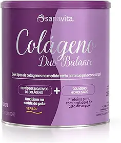 Sanavita - Colágeno com Ácido Hialurônico e Vitamina C - Duo Balance - 285g