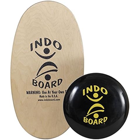 INDO BOARD PrioFit with Cushion - Balance Board for All Ages and for Standing Workstation - Comes with a 28” X 15” Deck and a 14” IndoFLO Cushion, No Roller Included Cover