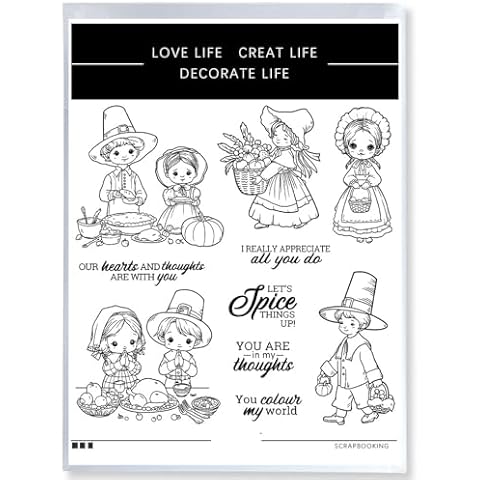 Thanksgiving Day Stamps and Dies,Newest Stamps for Card Making, Stamps and Dies Sets for Card Making for DIY Various Festivals Album Scrapbooking Birthdays Greeting Card(300+ Design) (YX1599) Cover