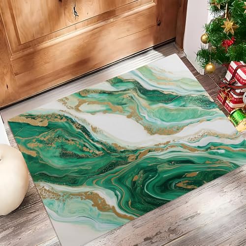 Tapis de Noël vert clair et design abstrait pour intérieur