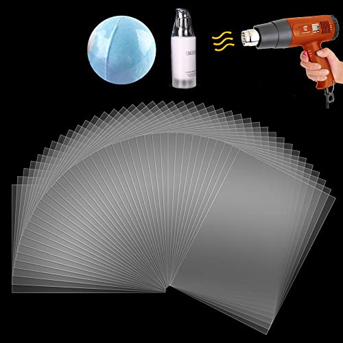 200Pcs Shrink Wrap Bags 6x6 Inches Clear PVC Heat Seal Bags for Soap Sleeve Packaging, Bath Bomb,Shoes,Jars,Gift,Tumbler,Heat Sublimation Film for Homemade DIY Projects