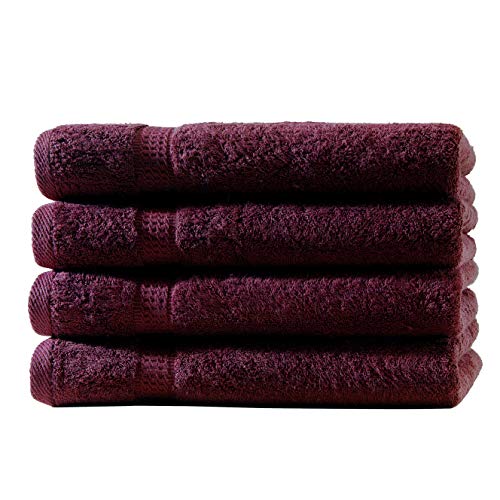 Hometex Premium Textiles 4X Serviette | Bordeaux | 100% Coton éponge | ÖKO-TEX Standard | Qualité supérieure 500 g/m² Cover