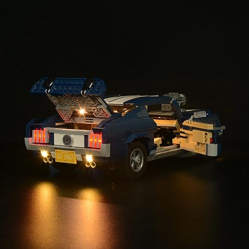 Miniatura 4 de Kyglaring Kit de luces LED compatible con Lego 10265 - Juego de luces para (Creator Ford Mustang) modelo de bloques de construcción (no incluye el