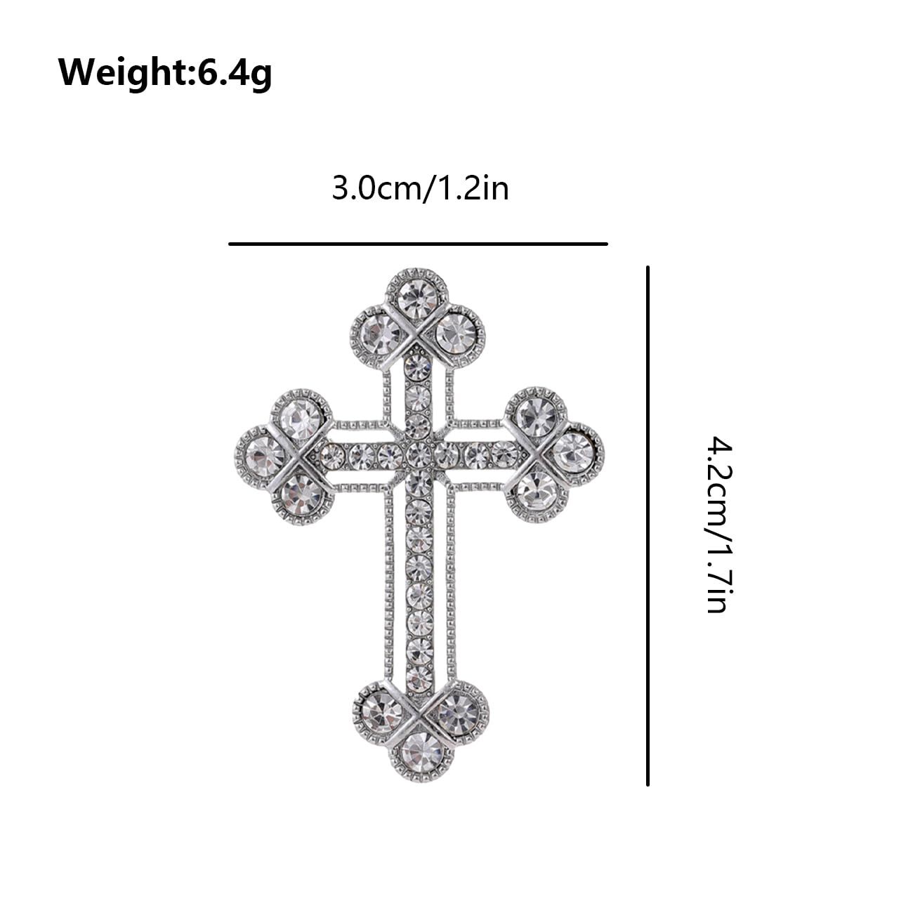 FAIRYGATE Anti Exposure Fixed Brooches Women Unisex Vintage Rhinestone Office Party Brooch Pins Lapel Pin Dress Suit Accessories Boutonniere — view 2
