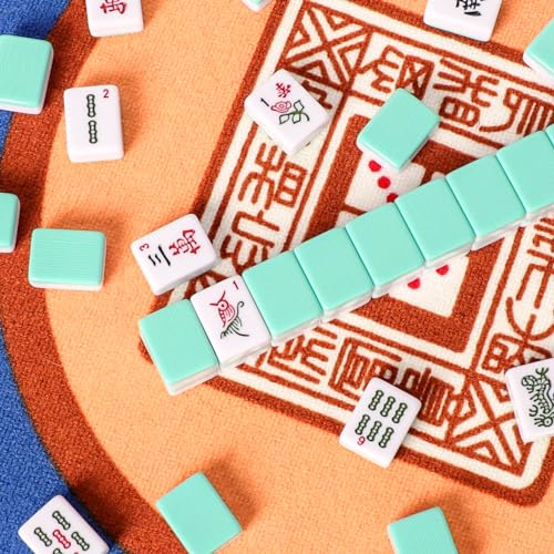 GUSTARIA American Mahjong Tiles (1.2”,Tiles Only), 166 American Mahjong Tiles with Light Green Color