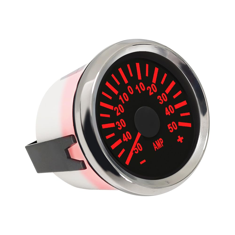ELING 52mm ampèremètre 50A avec capteur de courant 12V 24V pour Limousine camion hors bord