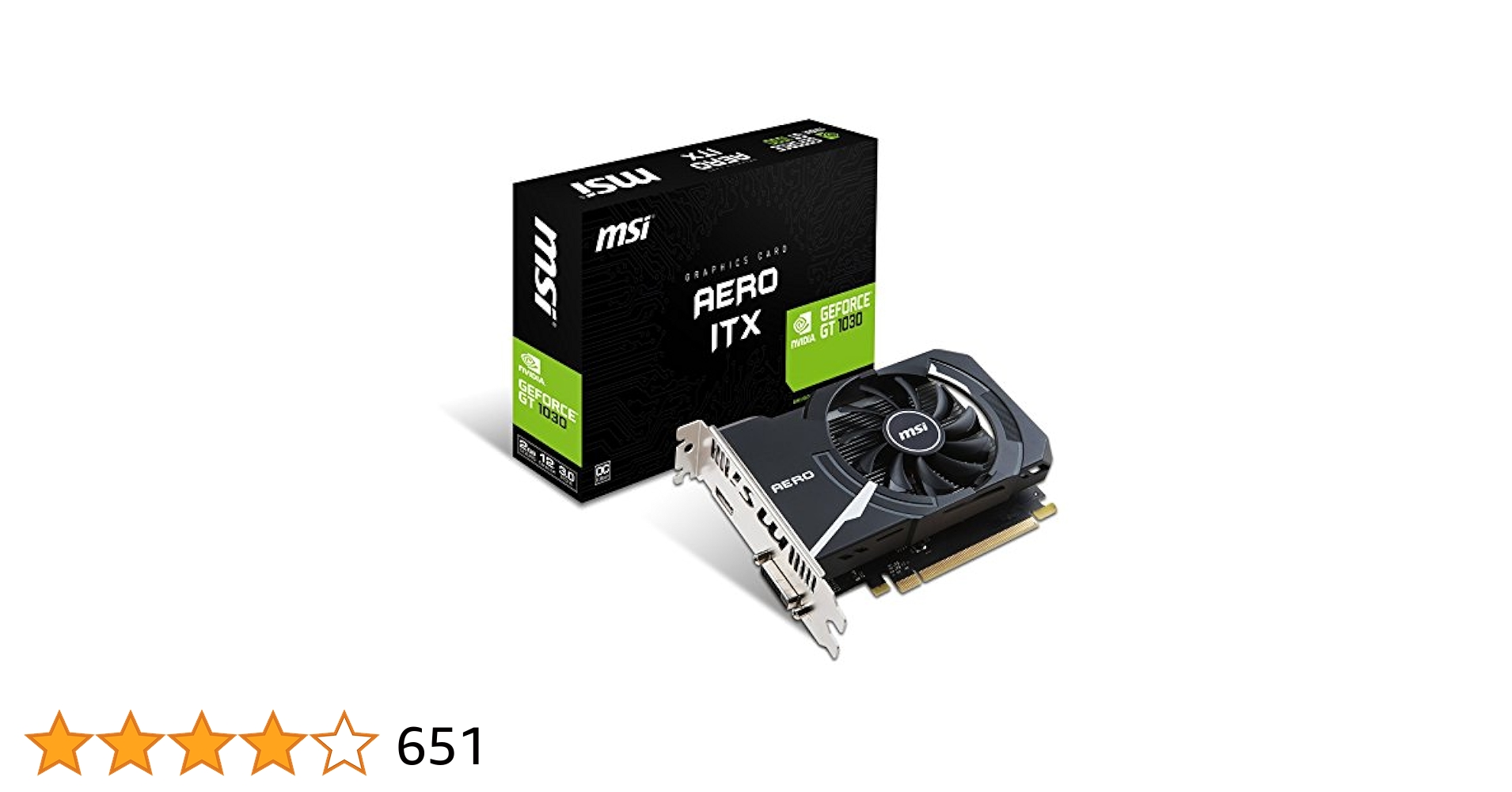 PCパーツ GeForce GT 1030 AERO ITX GeForce® GT 1030 AERO ITX 4GD4 OC