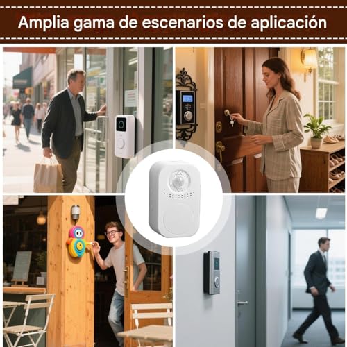 Timbre con Sensor de Puerta, Altavoz De Sonido para Entradas, Sensor De Movimiento Inteligente con Alerta Y Notificación De Bienvenida para Entradas De Hogares Apartamentos Y Comercios Exteriores - imagen 4