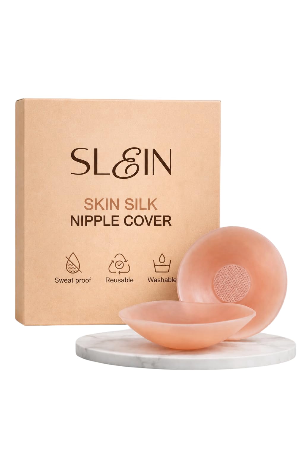 Invisible Nipple Pasties for Women, Reusable Silicone Nipple Covers, Seamless Breast Petals, Sweatproof, Hypoallergenic, Skin Friendly, Adhesive Bra Alternative for Backless & Strapless Outfits