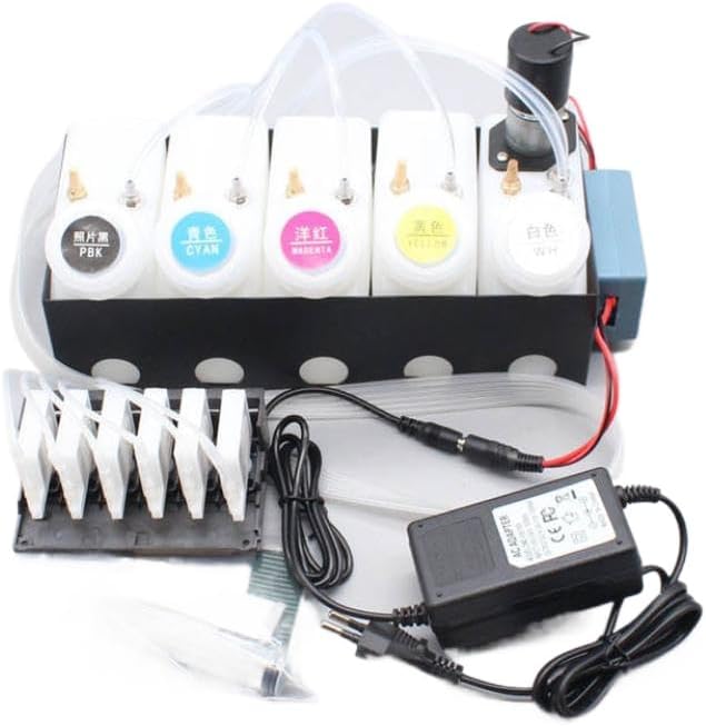 DTF CISS System with Printhead Adaptor Manifold Damper White Ink Tank Stirrer Mixer Timer Control Compatible with XP 15000