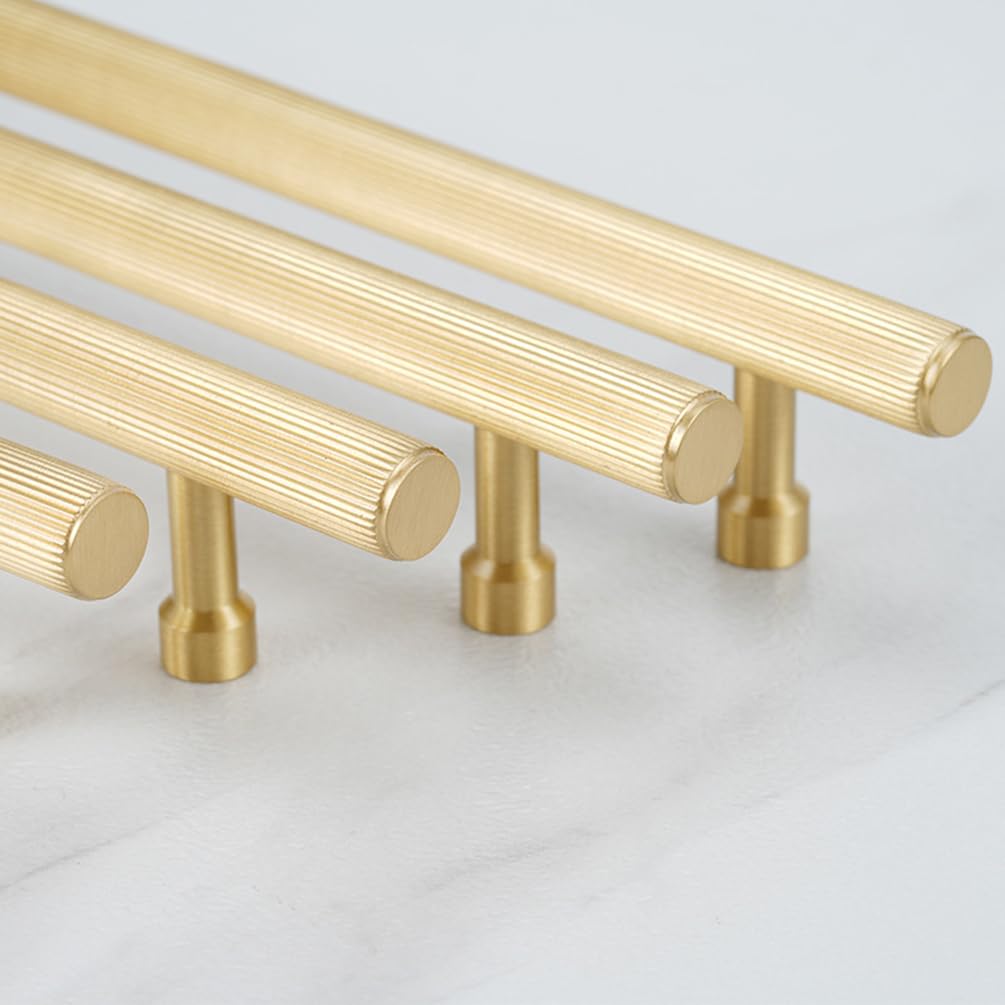 Möbelgriff Gold Vintage, 2 Stück Küchengriff Massive Messing | Gebürstet Oberfläche, Länge: 50-500 mm Bügelgriff, Schrankgriffe Mit Befestigungsschrauben-500mm/19.7in