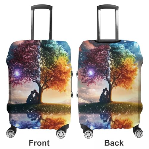 Tree And Life Unisex Luggage Cover Washable Travel Suitcase Case Elastic Baggage Protective Covers M3