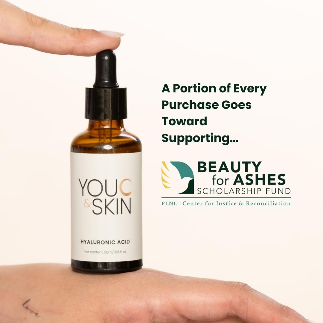 You C & Skin Vitamin C & Hyaluronic Acid Face Serum Duo 1.7 fl oz – Brightening & Hydrating Skincare Set for All Skin Types, Radiant Glow, and Plump, Healthy-Looking Skin
